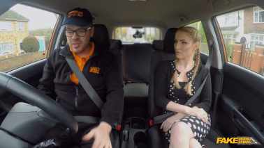 FakeDrivingSchool - Georgie Lyall - Instructor spunks in Georgie's mouth