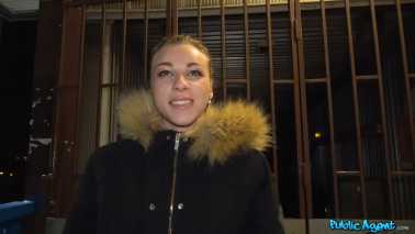 Public Agent - Angel Emily - Multiple orgasms in public toilet