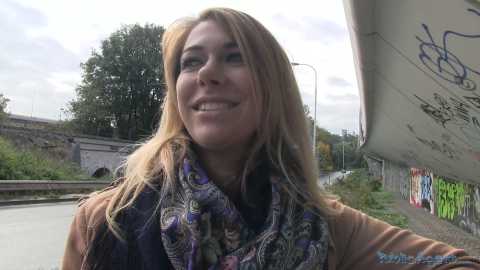 PublicAgent E245 - Ani - Blonde Opens Legs Outside for Cash