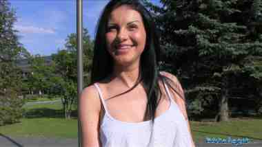 PublicAgent E304 - Patricia Klonk - Sexy Romanian In Tight Shorts Fucked In A Car