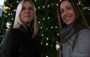 PublicAgent E353 - Monika M aka Bianca Ferrero and Simone Style - Sisters Fuck Two Big Cocks For Xmas