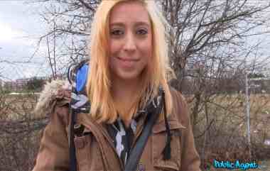 PublicAgent - Innocent teen Andrea bends over for cash