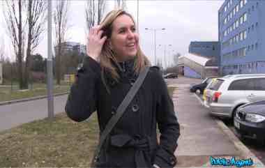 PublicAgent - Lina - Blonde Sucks and Fucks in Car