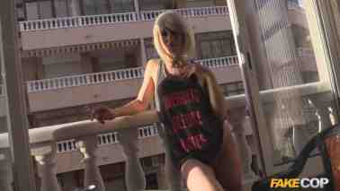 FakeCop - Nora - Blonde Exhibitionist Fucked by Cop