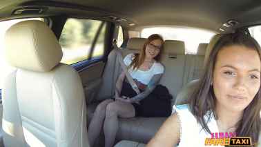 FemaleFakeTaxi - Foxy Sanie And Vanessa Decker - Horny Lesbians Lick Pussy In Taxi