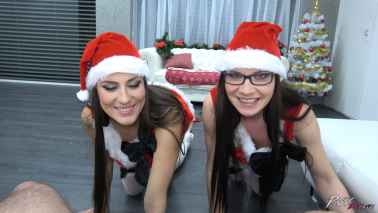 POV Bitch - Mea Melone And Wendy Moon - Christmas Special Threesome