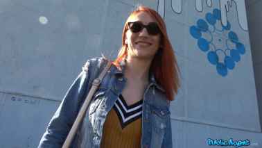 Public Agent - Luna Melba - Tattooed Redhead Fucks for Free Cash