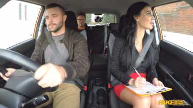 FakeDrivingSchool - Jasmine Jae - Horny Busty MILF Creampie anal DP
