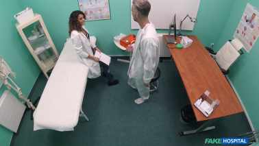 FakeHospital - Penelope Cum - Double cum for hot Spanish student