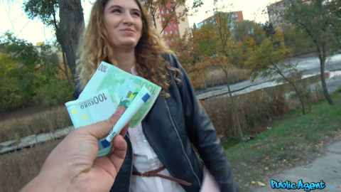 PublicAgent - Candice Demellza - Sexy Models Night Time Public Fuck