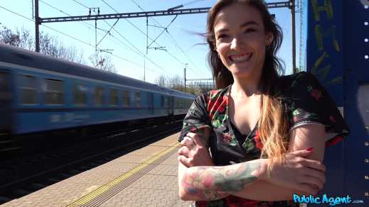 PublicAgent - Tattoed Minx Kylie Nymphette Cums On Cock Outdoors