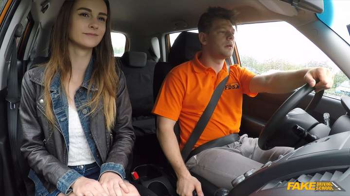 FakeDrivingSchool - Adelle Unicorn - Teen Brunette Pussy Stretched