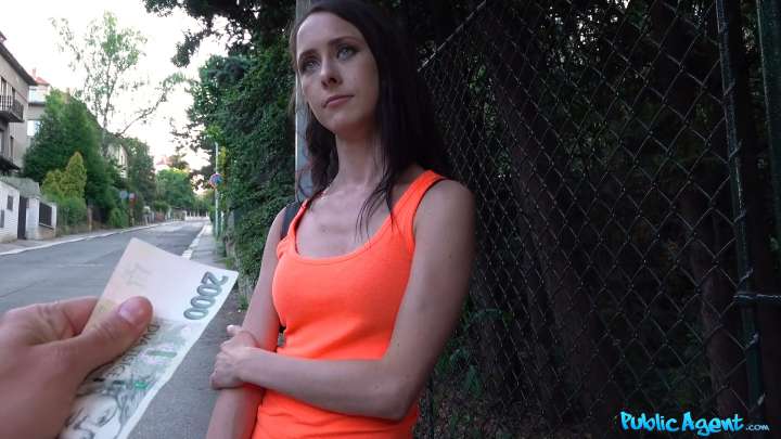 PublicAgent - Lola Black - Slim Nymphs Public Train Track Fuck
