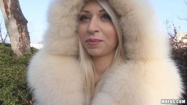 PublicPickUps - Chloe Lacourt - Smokin French Blonde Flashes Tits