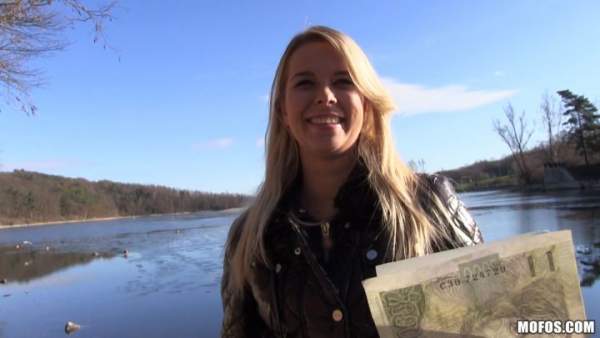 PublicPickUps - Nikky Dream - Euro Blonde Bangs Outdoors