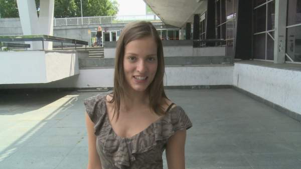 Czech Experiment 09 - Eva - Beauties eat each other out in public