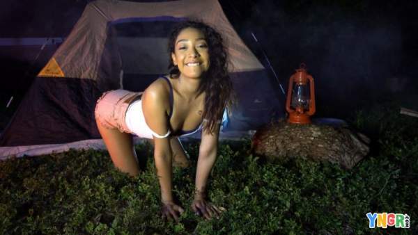 YNGR - Sarah Lace Gets Pounded Deep In A Nighttime Camping Trip