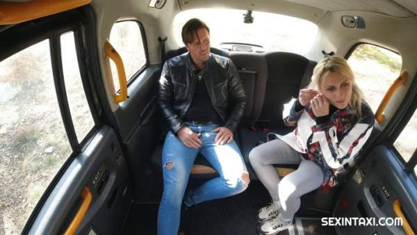 SexInTaxi E08 - Brittany Bardot - Sexy Blonde Widow Got It Hard In The Taxi