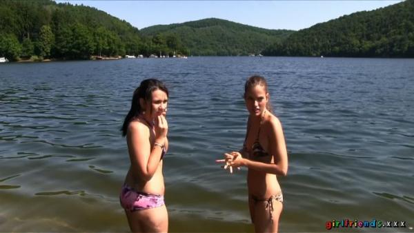 Girlfriends - Michelle Louie, Carrie and Lollipop Khan - POV Outdoor Lesbian Threesome Part 4