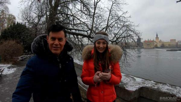 ImmoralLive - Gorgeous Girl Isabella De Laa Gets Fed Sperm in a Crazy Threesome with Porno Dan and His Son