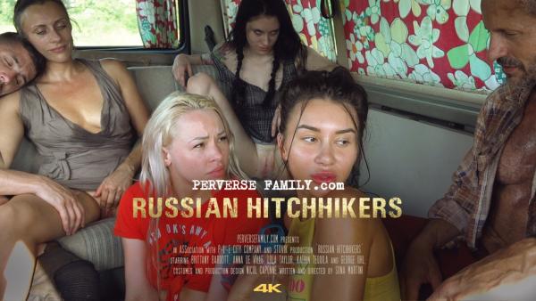 PerverseFamily E17 - Susan, Anna, Lola Taylor and Katrin Tequila - Russian Hitchhikers