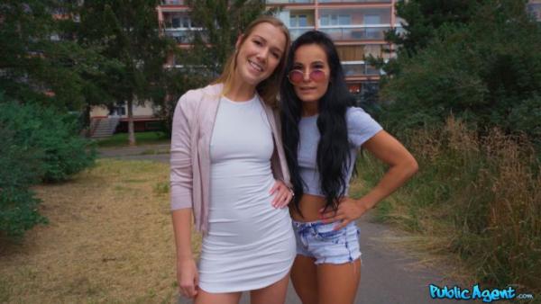 PublicAgent - Alexis Crystal and Lexi Dona - Lucky Agent in Basement Threesome