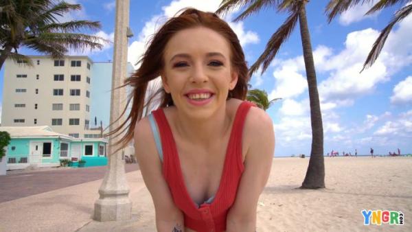 YNGR - Madi Collins Flashes Her Perky Tits On The Boardwalk