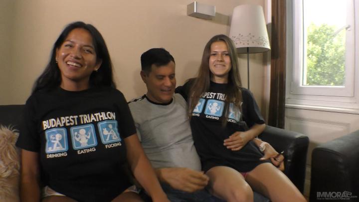 ImmoralLive - Serina Gomez And Amy Amor - Fun Loving Teens Lick Man Ass in Wild Group Sex Party