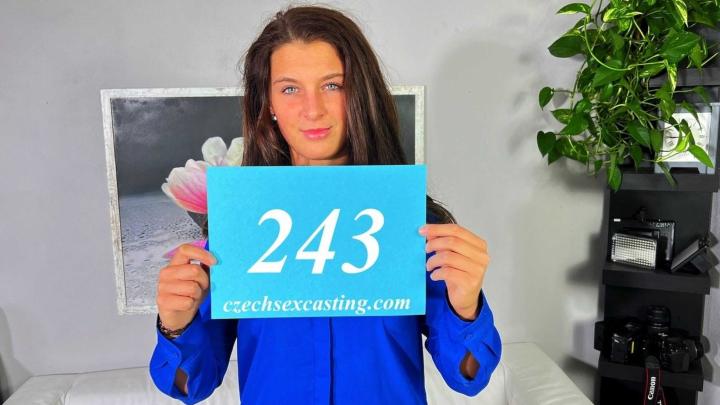 CzechSexCasting 243 - Juliia and Mr. XY - Novice brunette darling shows off in casting