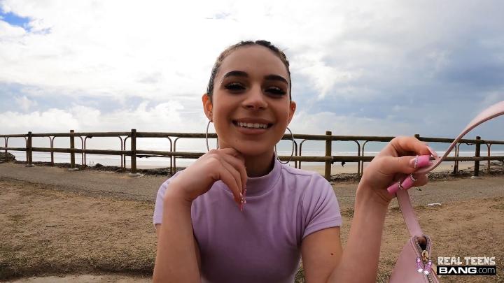 Bang! RealTeens - Aria Valencia Flashes Her Rock Hard Nipples In Public