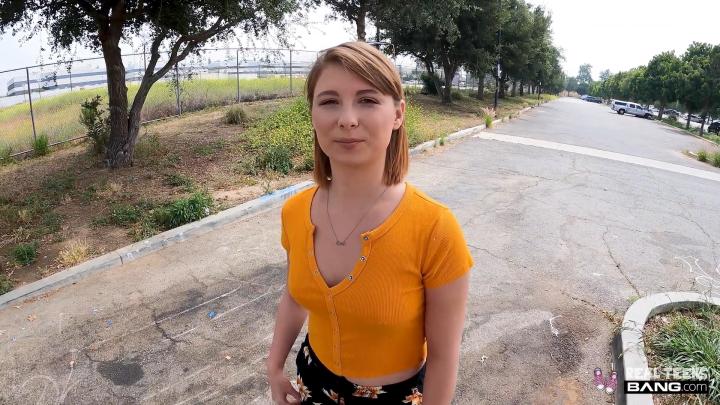 Bang! RealTeens - Farm Girl Ginger Grey Sucks In Public And Gets A Creampie