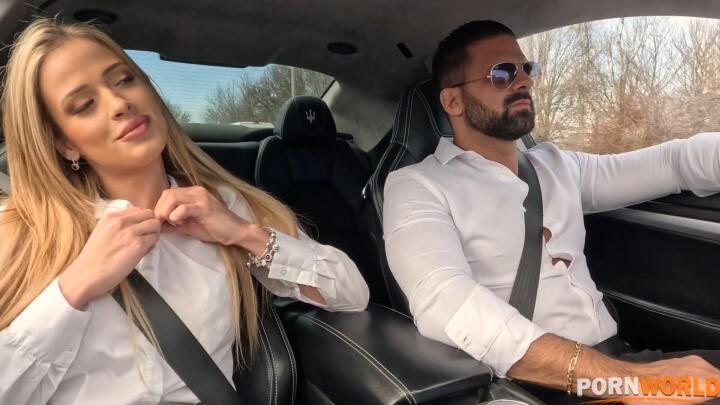 PornWorld - Blonde Babe Ria Sunn Takes Airtight DP Slamming After Car Crash GP2645