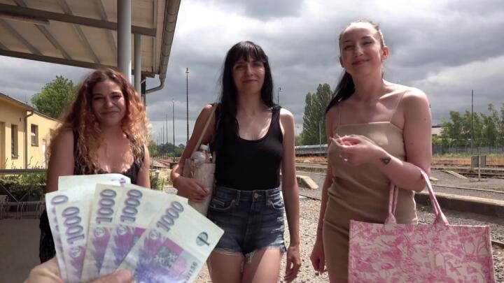 Czech Streets E146 - Sweet Angelina - Sex With a Conductor in the Toilet