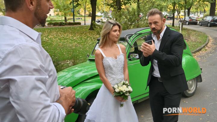 PornWorld - Gina Gerson and Brittany Bardot - Bride To Be Gets DP'd After Getting Caught In Lesbo Fling At The Alter GP2687