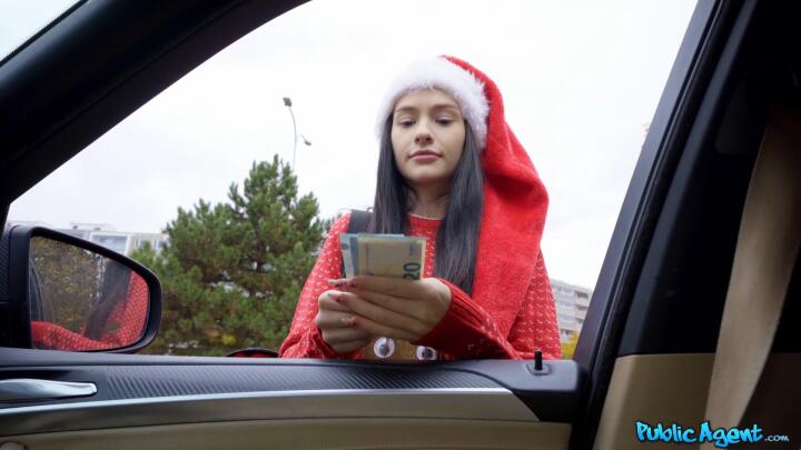 PublicAgent - Matty Mila Perez and Martin Gun - Big cock tip for Xmas delivery girl