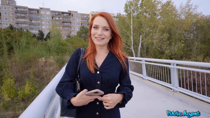 PublicAgent - Clemence Audiard - Russian redhead fucked in public