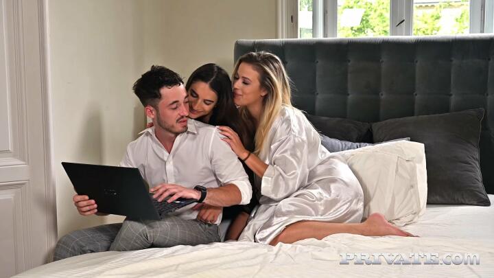 Private - Ria Sunn and Candie Luciani - Enjoy A Cock Feast with A Triple Cumshot