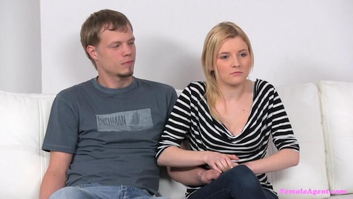 FemaleAgent - Barra Brass, Sharka Porna and George Taylor - Hot Blonde Fucks Her Boyfriend Before Letting Agent Have A Go At It