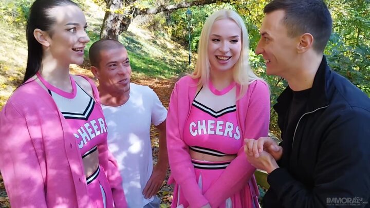 ImmoralLive - Lady Gang and Vera Jarw - Busty Cheerleaders Cuckold Their Pervert Coach Part 1