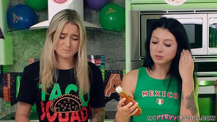 MyPervyFamily - Raven Lane and Thea Summers - Too Hot To Handle