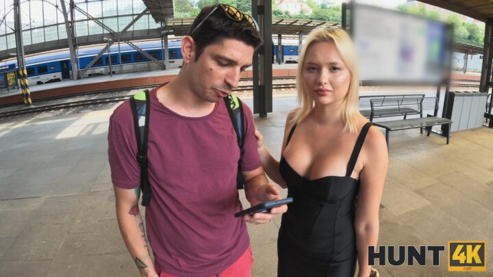 Hunt4K - Jessie Ames and Stanley Johnson - Railway Bang