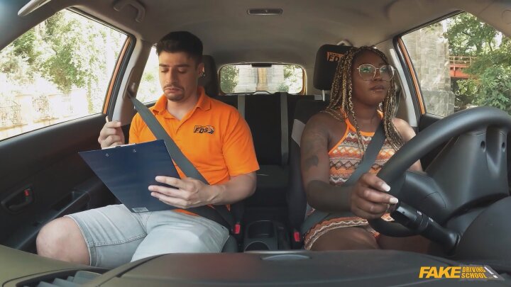 FakeDrivingSchool - Xeinna Rose and Dave Candle - Her big black ass is going to pass